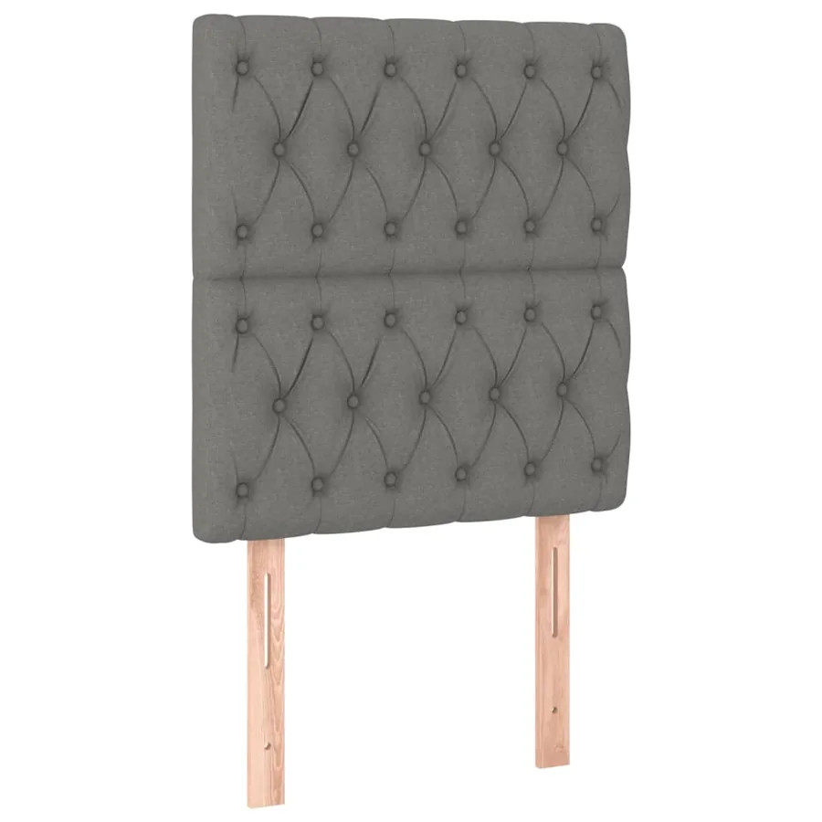 Sommier à lattes de lit avec matelas Gris foncé 80x200 cm Tissu - 6