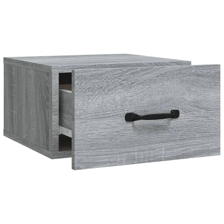 Tables de chevet murales 2 pcs Sonoma gris 35x35x20 cm - 5