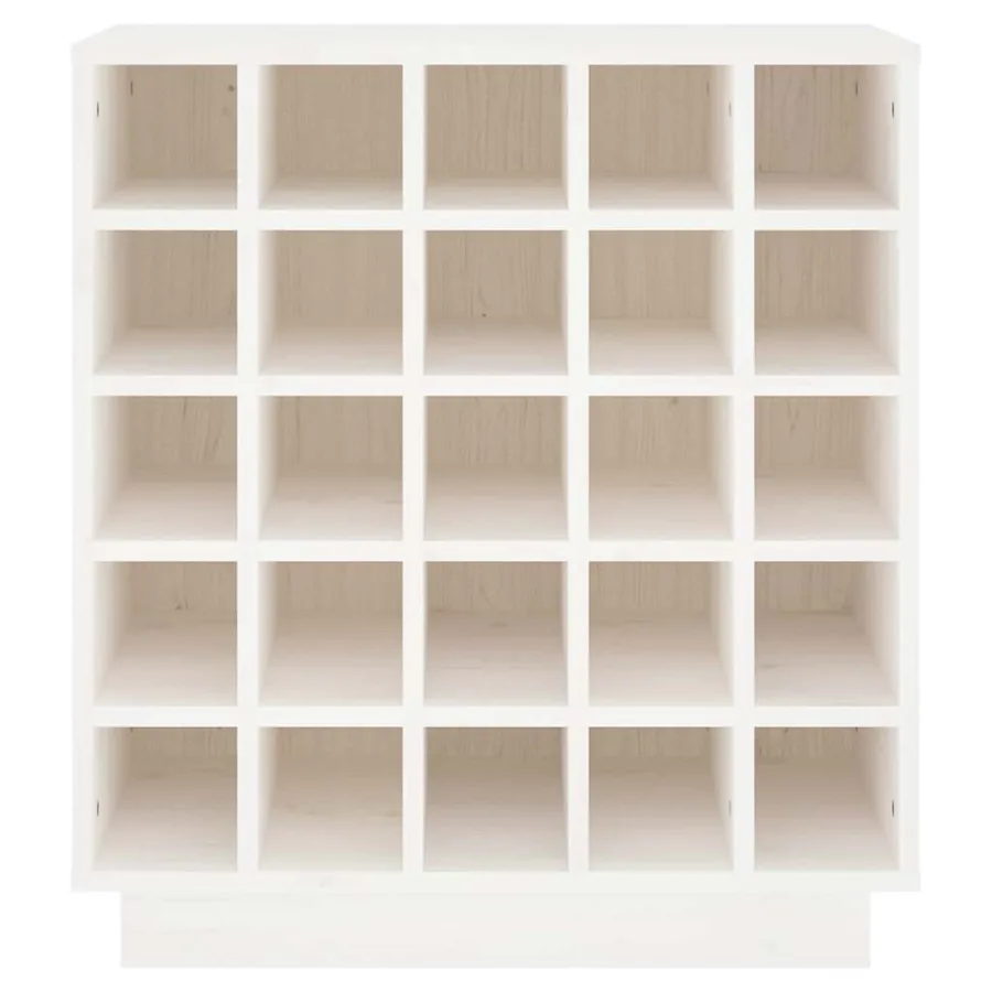 Armoire à vin Blanc 55,5x34x61 cm Bois de pin massif - 5
