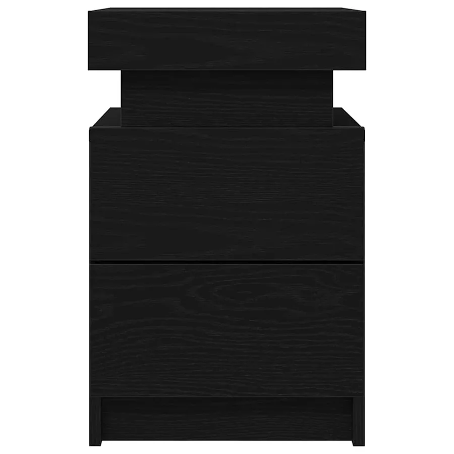 Cabinet de chevet Chêne noir 35 x 39 x 55 cm Bois d'ingénierie - 7