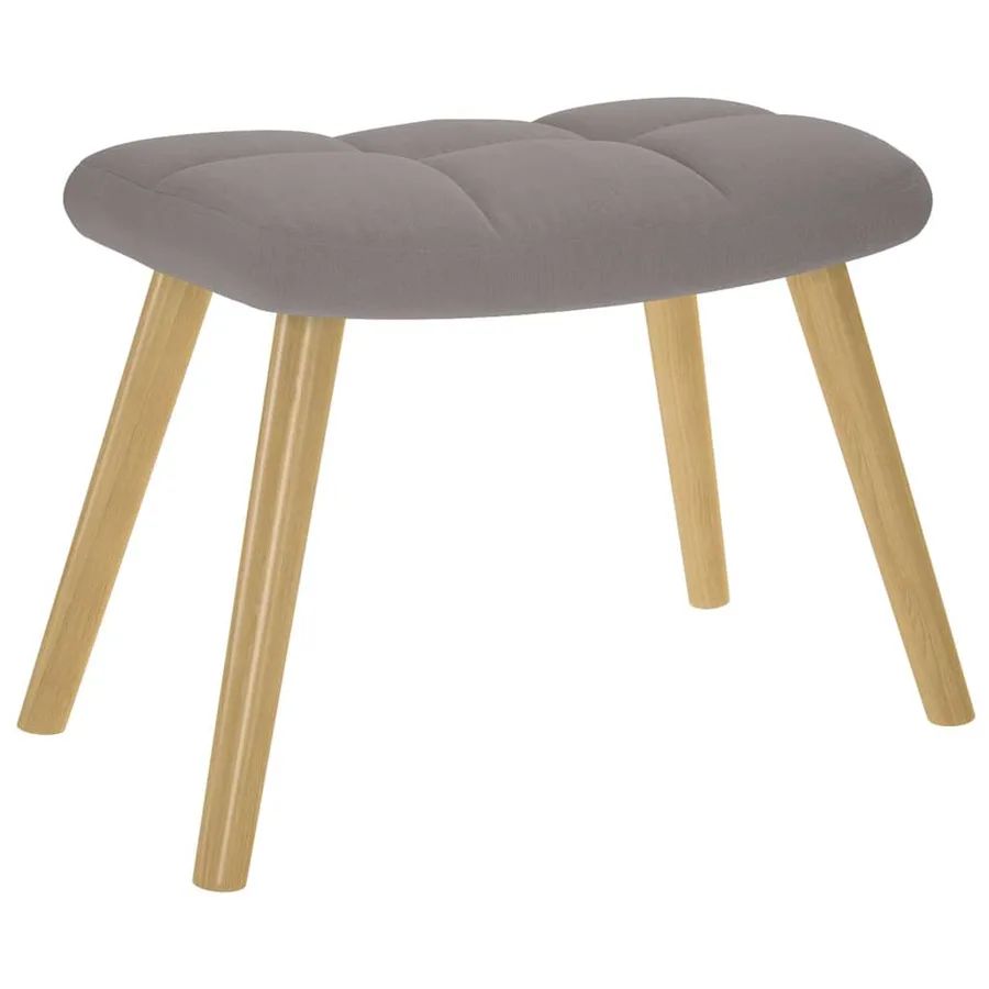 Chaise de relaxation avec repose-pied Taupe Tissu - 5
