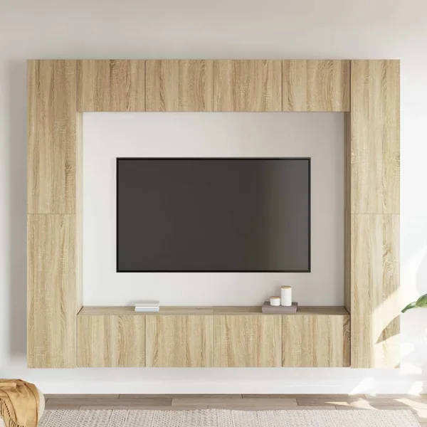 Ensemble de meubles TV 8 pcs Chêne sonoma Bois d'ingénierie