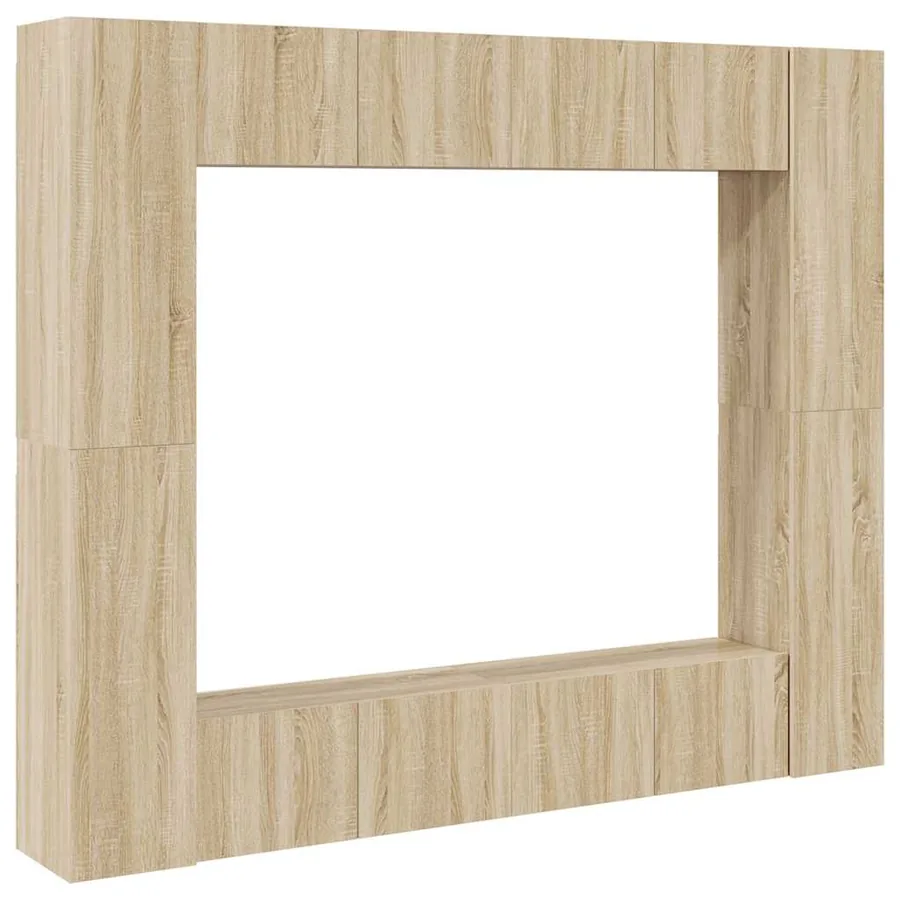 Ensemble de meubles TV 8 pcs Chêne sonoma Bois d'ingénierie - 2