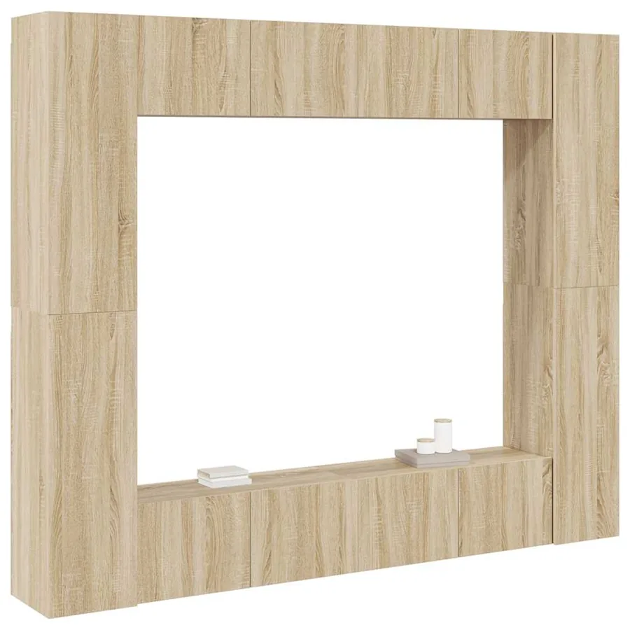 Ensemble de meubles TV 8 pcs Chêne sonoma Bois d'ingénierie - 9