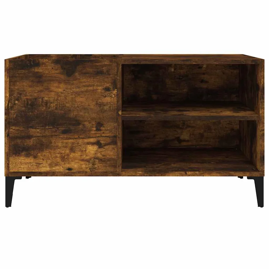 Armoire à disques chêne fumé 84,5x38x48 cm bois d'ingénierie - 5