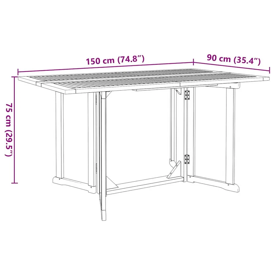 Ensemble de salle à manger pour jardin 7 pcs Marron - 11
