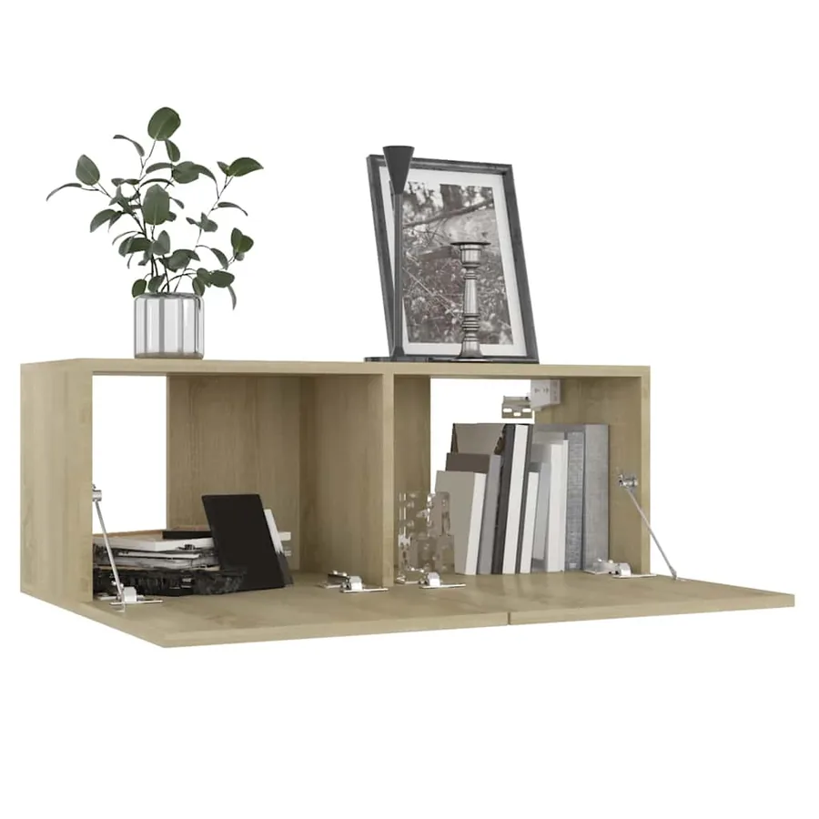 Ensemble de meubles TV 4 pcs Chêne sonoma Bois d'ingénierie - 4