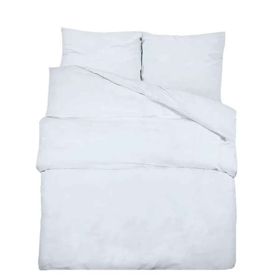Ensemble de housse de couette Blanc 200x200 cm Coton - 2