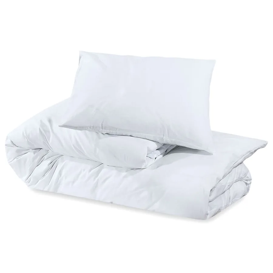 Ensemble de housse de couette Blanc 200x200 cm Coton - 6