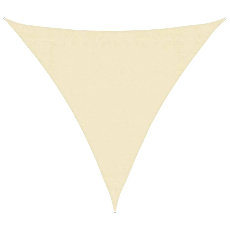 Parasol en PEHD triangulaire 3,6x3,6x3,6 m Crème - 2
