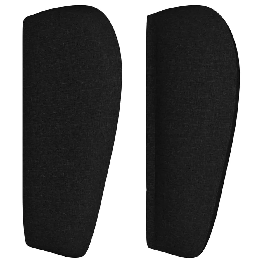 Tête de lit avec oreilles Noir 103x23x78/88 cm Tissu - 4