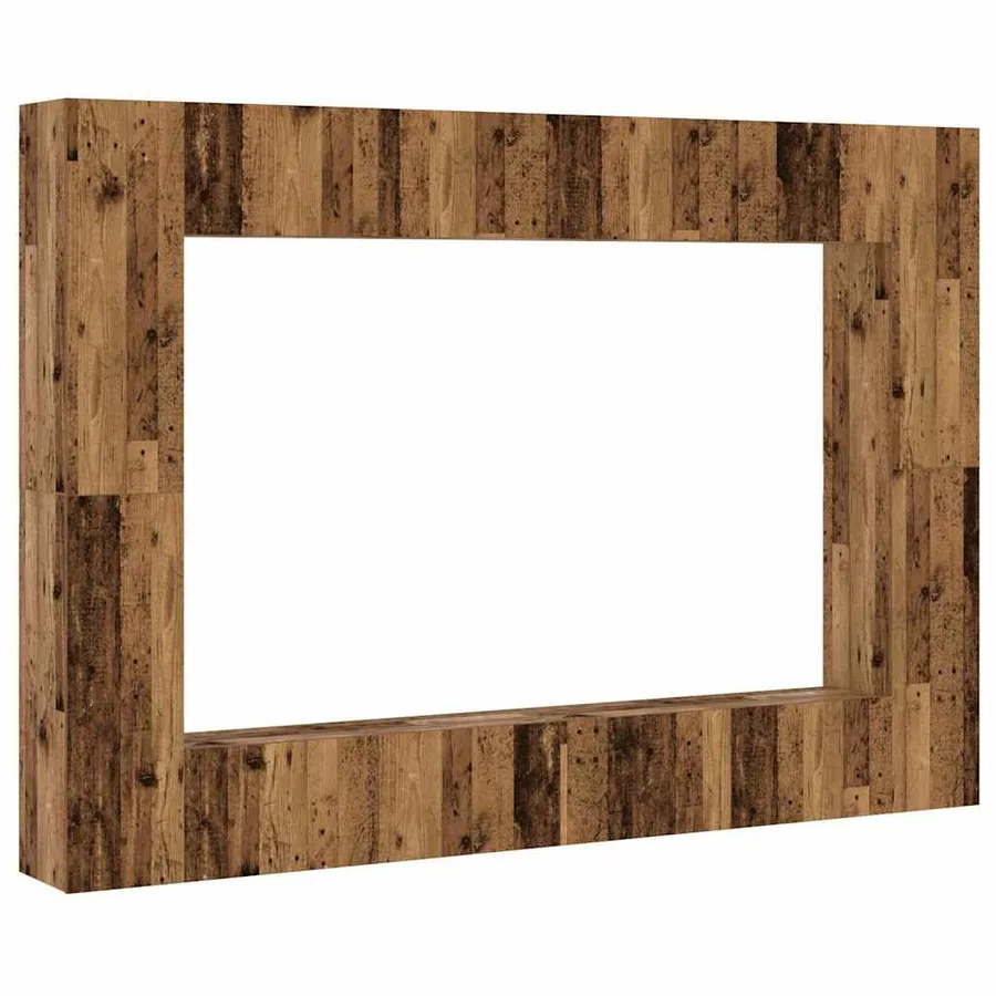 Ensemble de meuble TV mural 8 pcs vieux bois bois d'ingénierie - 2