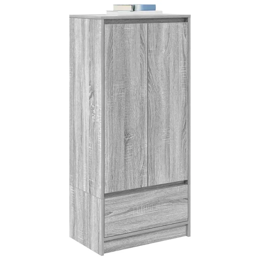 Armoire tiroir sonoma gris 55,5x34x119,5 cm bois d'ingénierie - 4