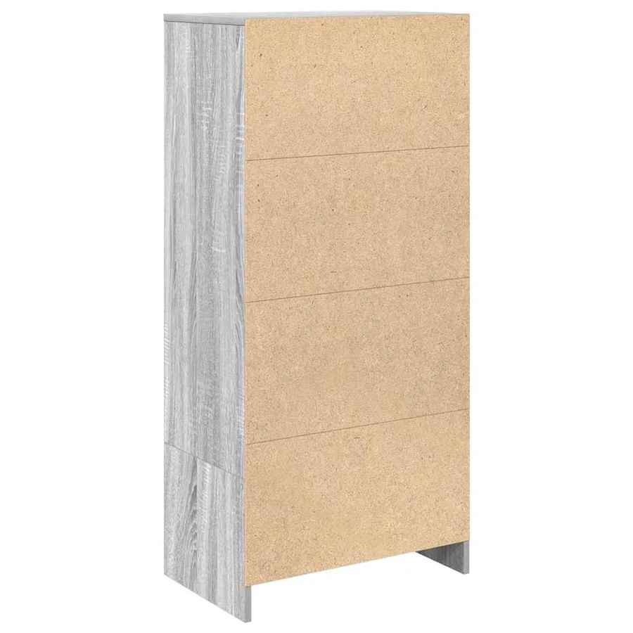 Armoire tiroir sonoma gris 55,5x34x119,5 cm bois d'ingénierie - 8