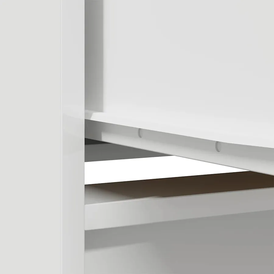 Armoire avec tiroir blanc 55,5x34x119,5 cm bois d'ingénierie - 10