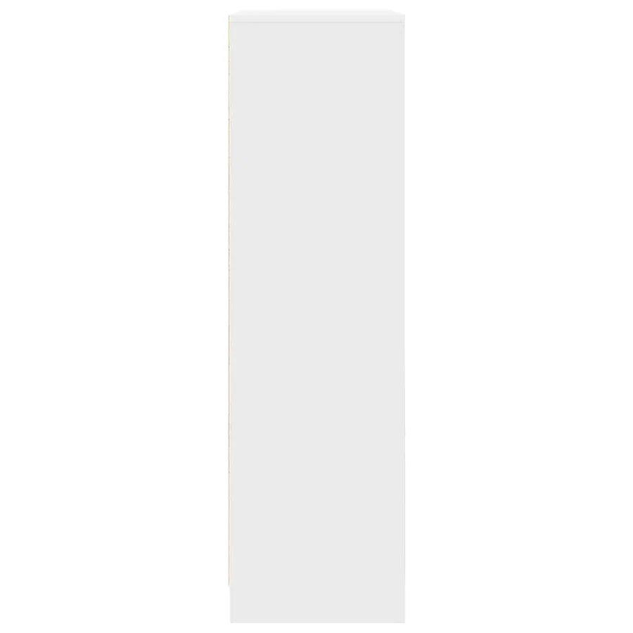 Armoire avec tiroir blanc 55,5x34x119,5 cm bois d'ingénierie - 7
