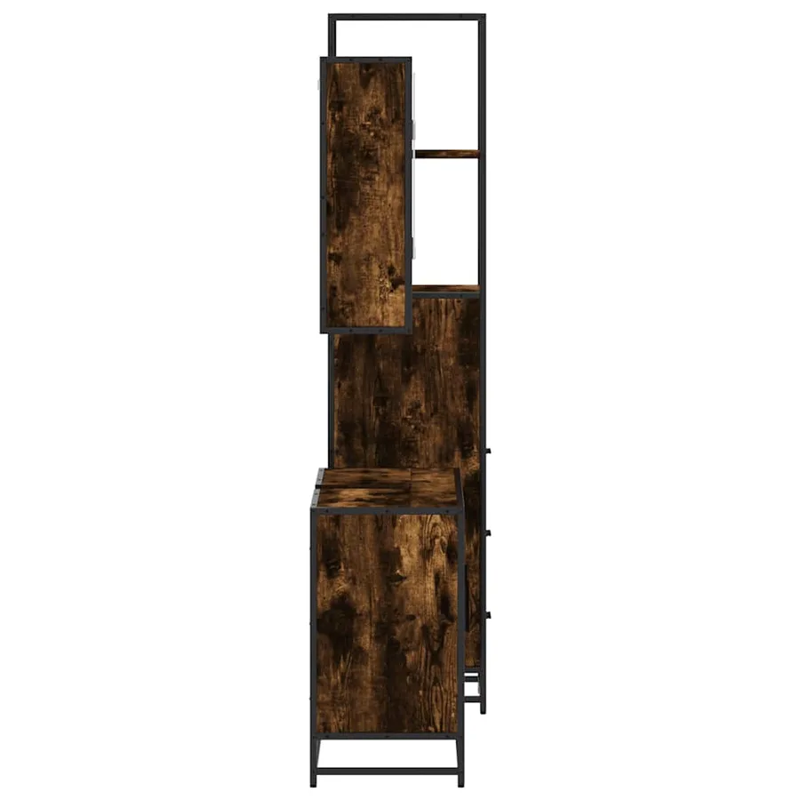 Ensemble de meubles de salle de bain 3 pcs Chêne fumé - 6
