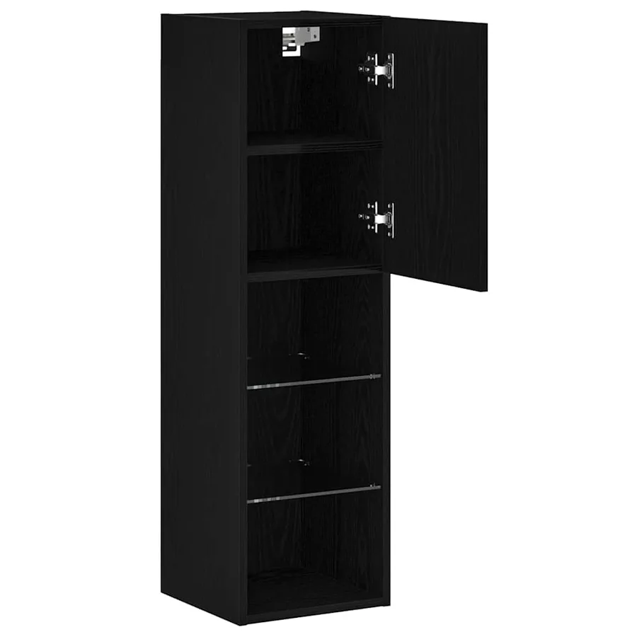 Ensemble meuble TV avec LED 2 pcs Chêne noir 30,5 x 30 x 102 cm - 5