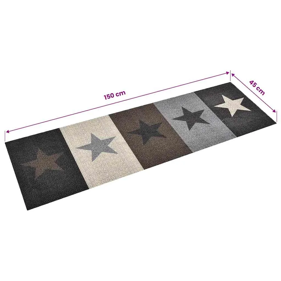 Tapis de sol de cuisine lavable Étoile 45x150 cm - 5