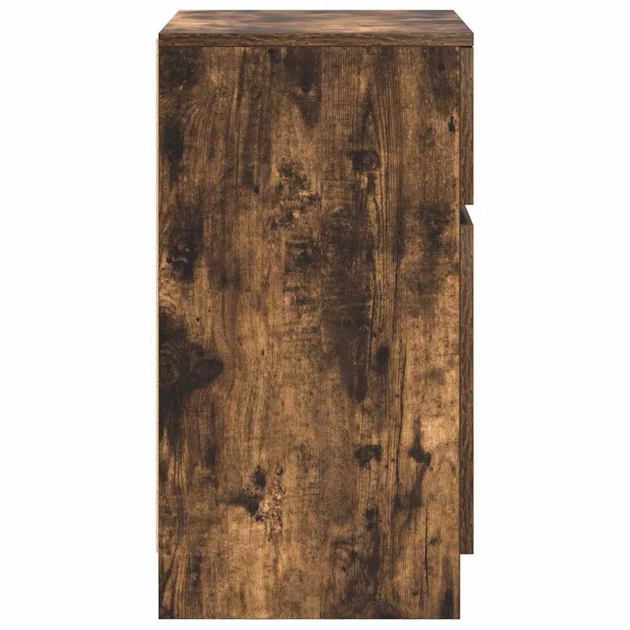 Table de chevet Chêne fumé 39x35x65 cm Bois d'ingénierie - 7