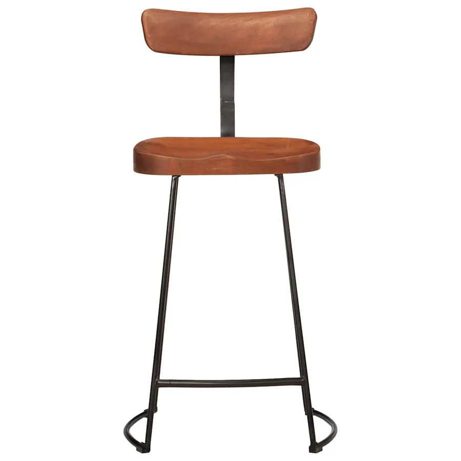 Tabourets de bar lot de 2 49x43x88 cm bois de manguier massif - 2