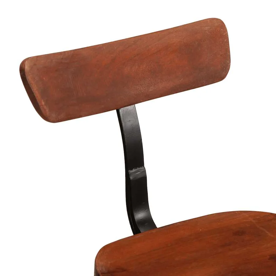 Tabourets de bar lot de 2 49x43x88 cm bois de manguier massif - 5