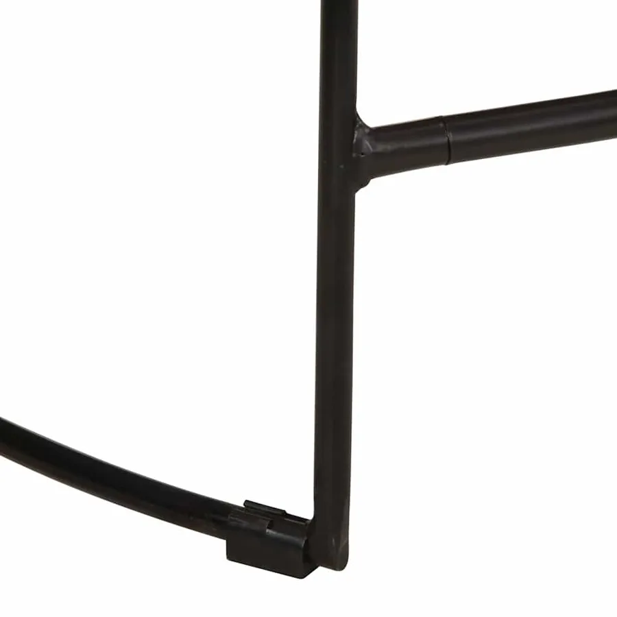 Tabourets de bar lot de 2 49x43x88 cm bois de manguier massif - 7