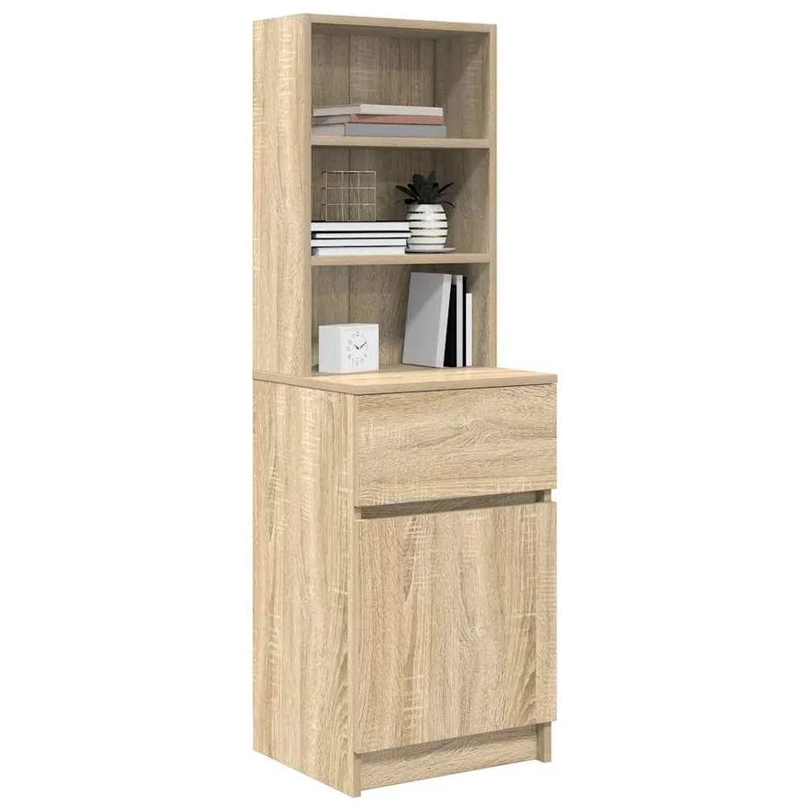 Table de chevet chêne sonoma 39x35x125 cm bois d’ingénierie - 4