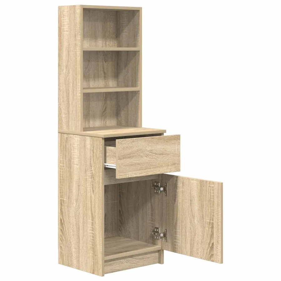 Table de chevet chêne sonoma 39x35x125 cm bois d’ingénierie - 5