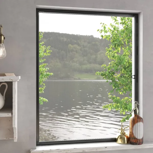 Moustiquaire pour fenêtres Anthracite 80x100 cm