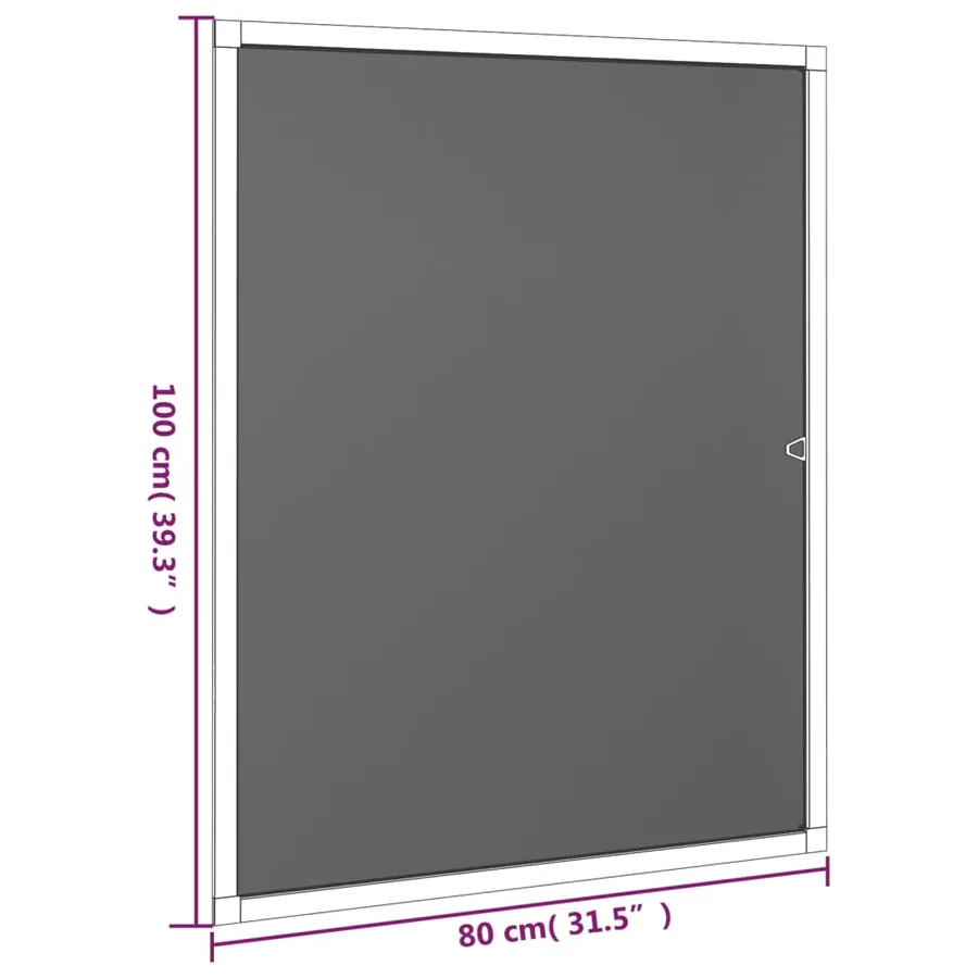 Moustiquaire pour fenêtres Anthracite 80x100 cm - 8