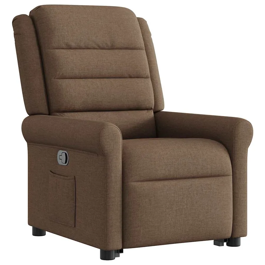 Fauteuil inclinable Marron Tissu - 4
