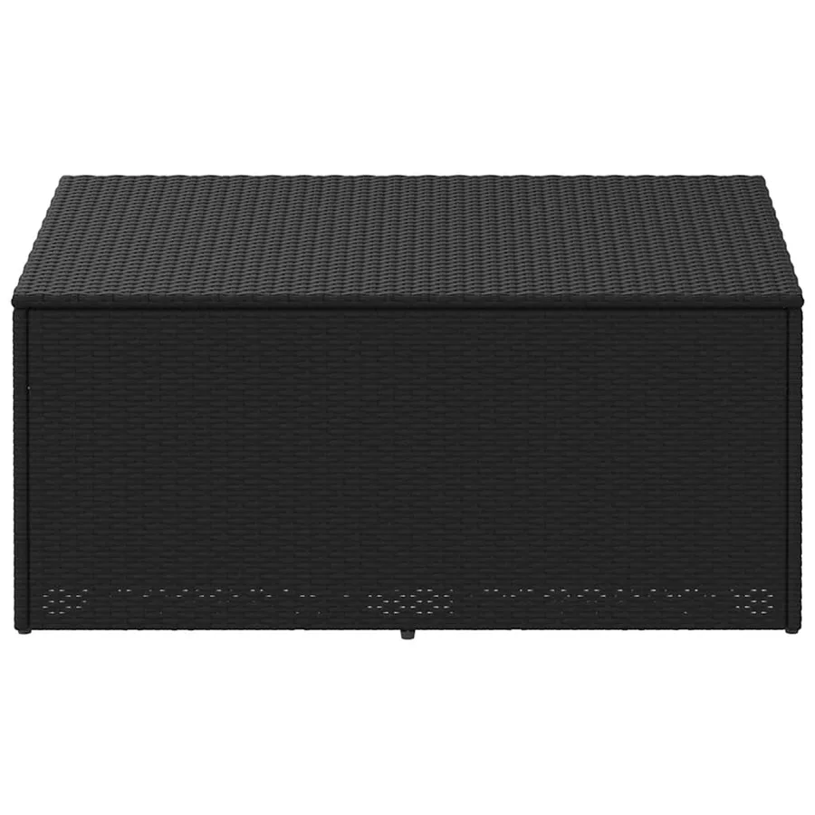Coffre de rangement de jardin Noir 110x50x58 cm Résine tressée - 3