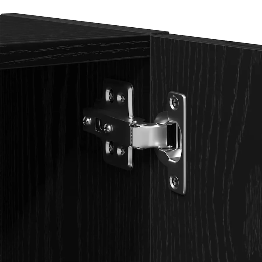 Armoire de salle de bain chêne noir 32x25,5x190 cm - 10