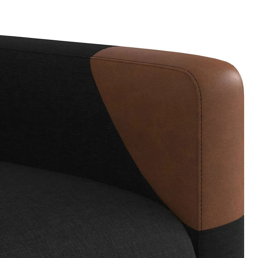 Fauteuil inclinable électrique noir tissu - 12