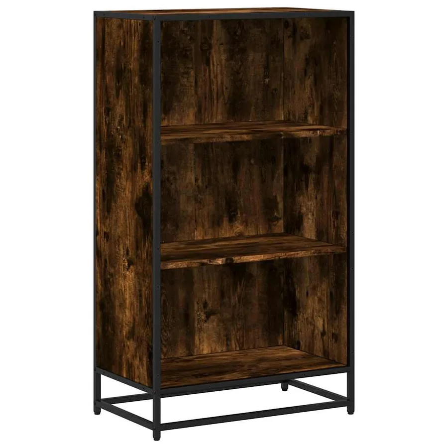 Bibliothèque chêne fumé 60x35x107,5 cm bois d'ingénierie - 2