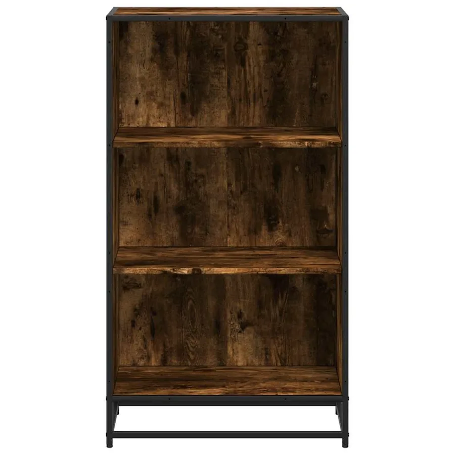 Bibliothèque chêne fumé 60x35x107,5 cm bois d'ingénierie - 4