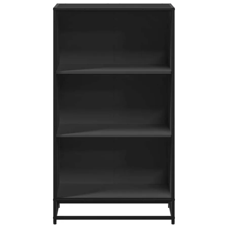 Bibliothèque noir 60x35x107,5 cm bois d'ingénierie - 4