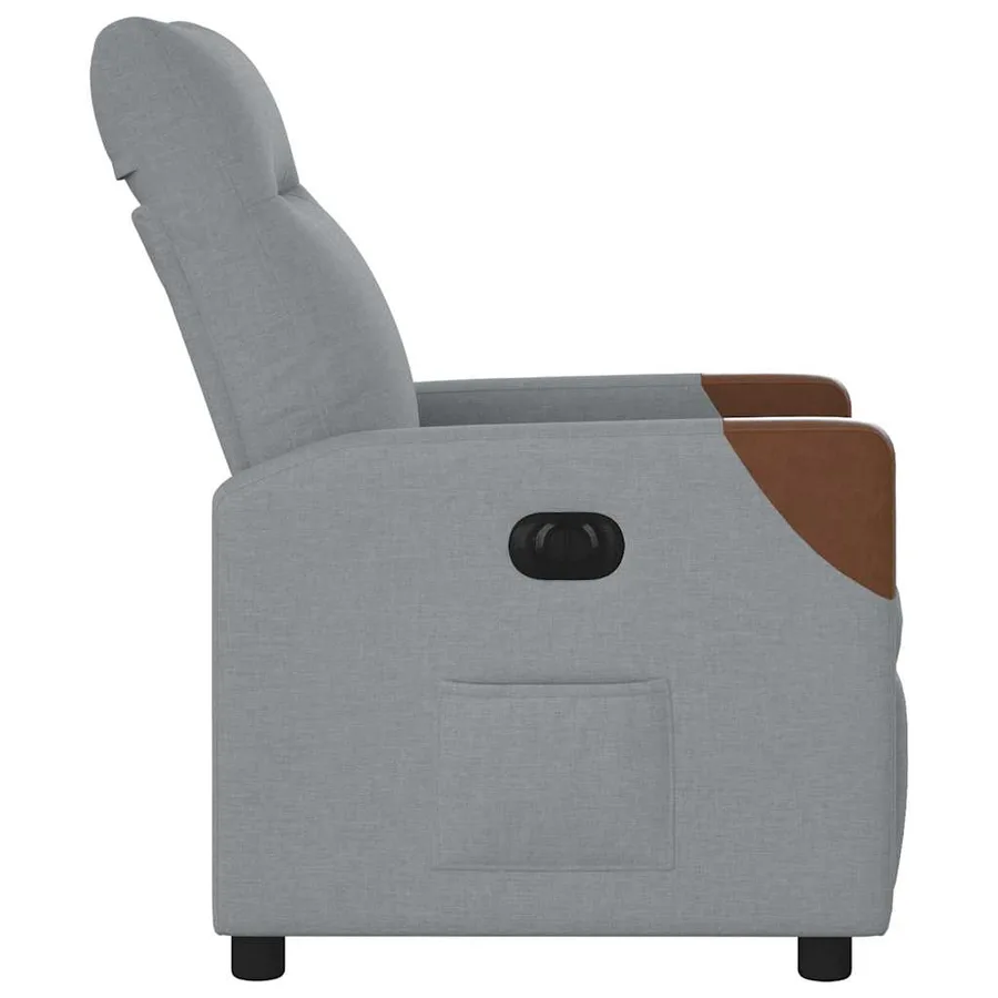 Fauteuil inclinable électrique Gris clair Tissu - 6