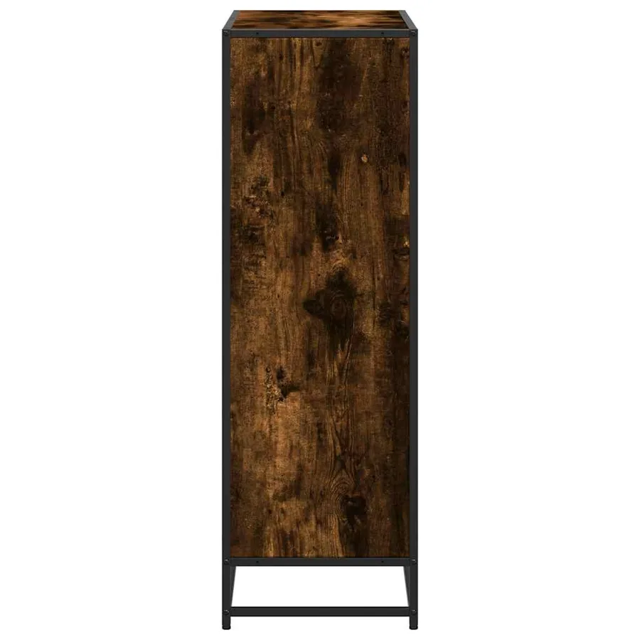 Bibliothèque chêne fumé 80,5x35x107,5 cm bois d'ingénierie - 5