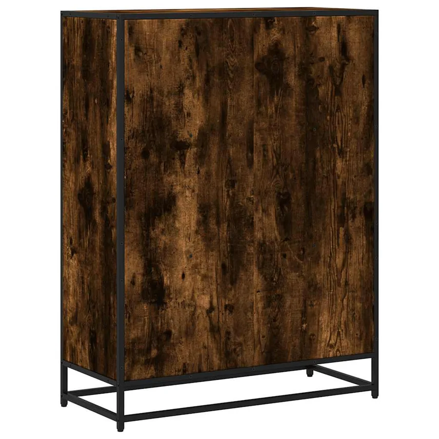 Bibliothèque chêne fumé 80,5x35x107,5 cm bois d'ingénierie - 6