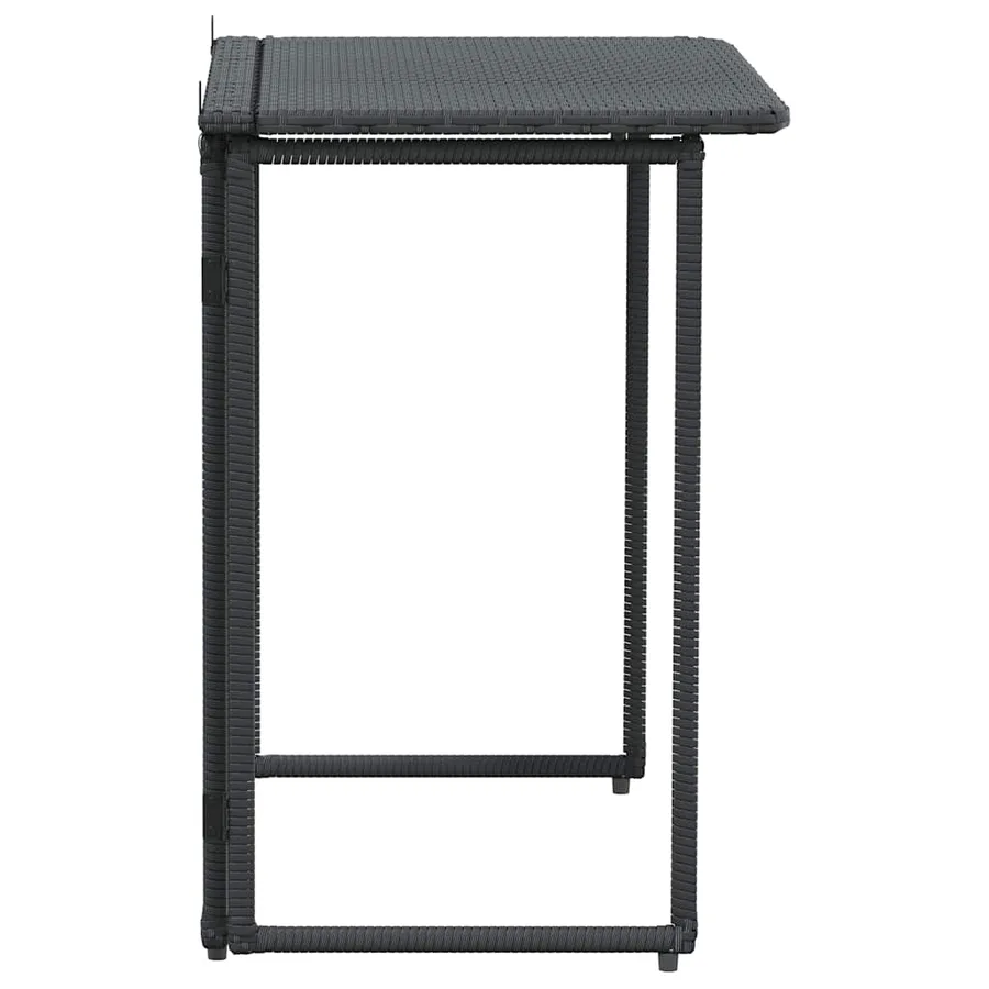 Table de jardin pliante noir 90 x 51 x 75 cm polyrotin - 5