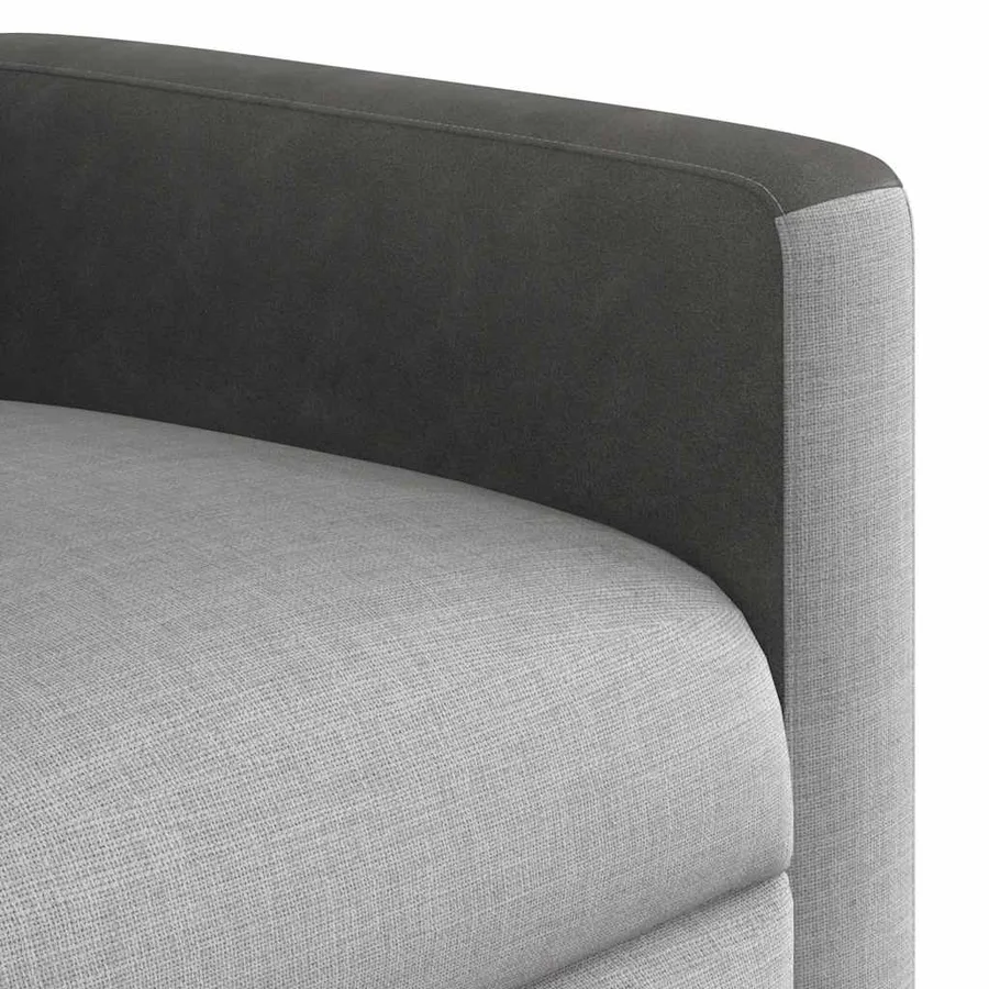 Fauteuil inclinable gris nuage tissu - 12