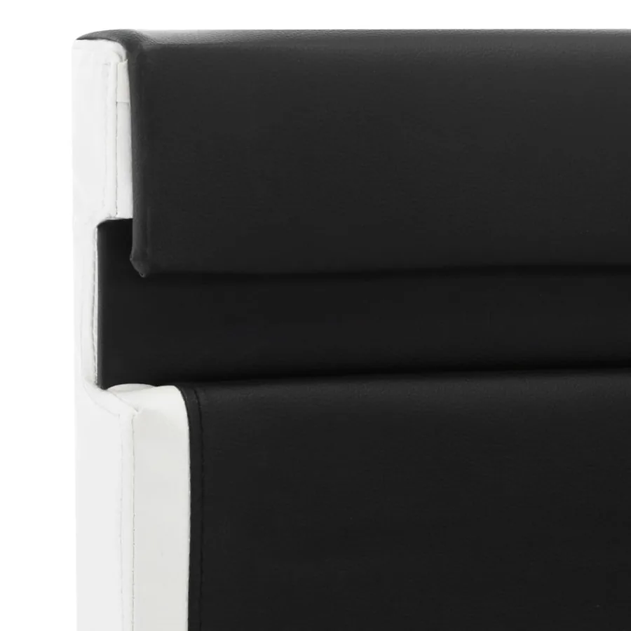 Cadre de lit avec LED sans matelas noir similicuir 90x200 cm - 6
