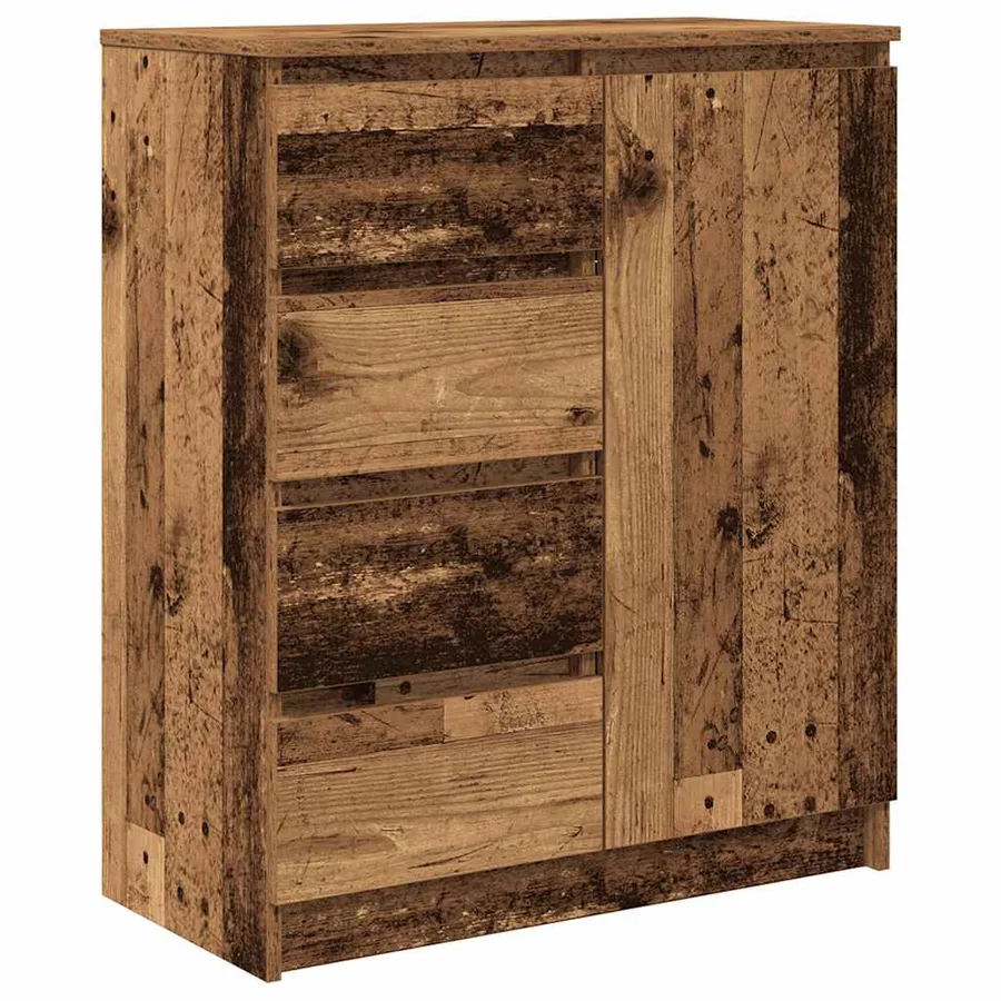 Buffet avec tiroirs vieux bois 71x35x84 cm bois d'ingénierie - 2