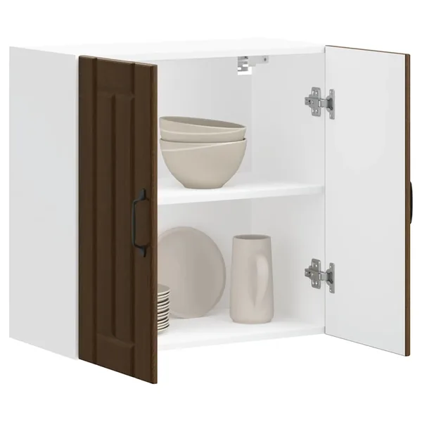 Armoire murale de cuisine Lucca chêne marron bois ingénierie