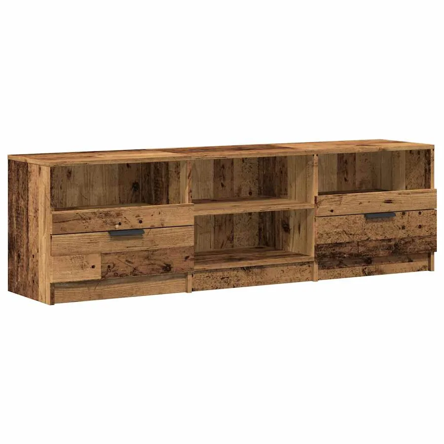 Meuble TV vieux bois 150x33,5x45 cm bois d'ingénierie - 2