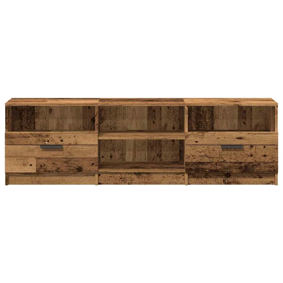 Meuble TV vieux bois 150x33,5x45 cm bois d'ingénierie - 4