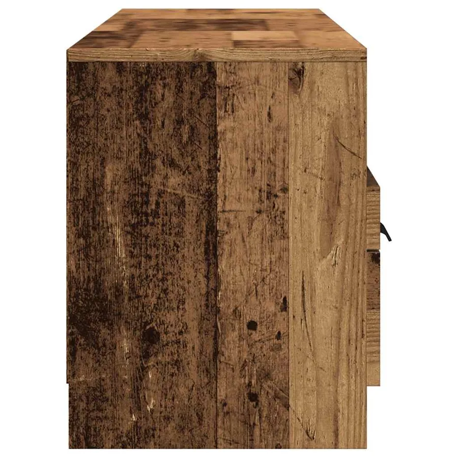 Meuble TV vieux bois 150x33,5x45 cm bois d'ingénierie - 5