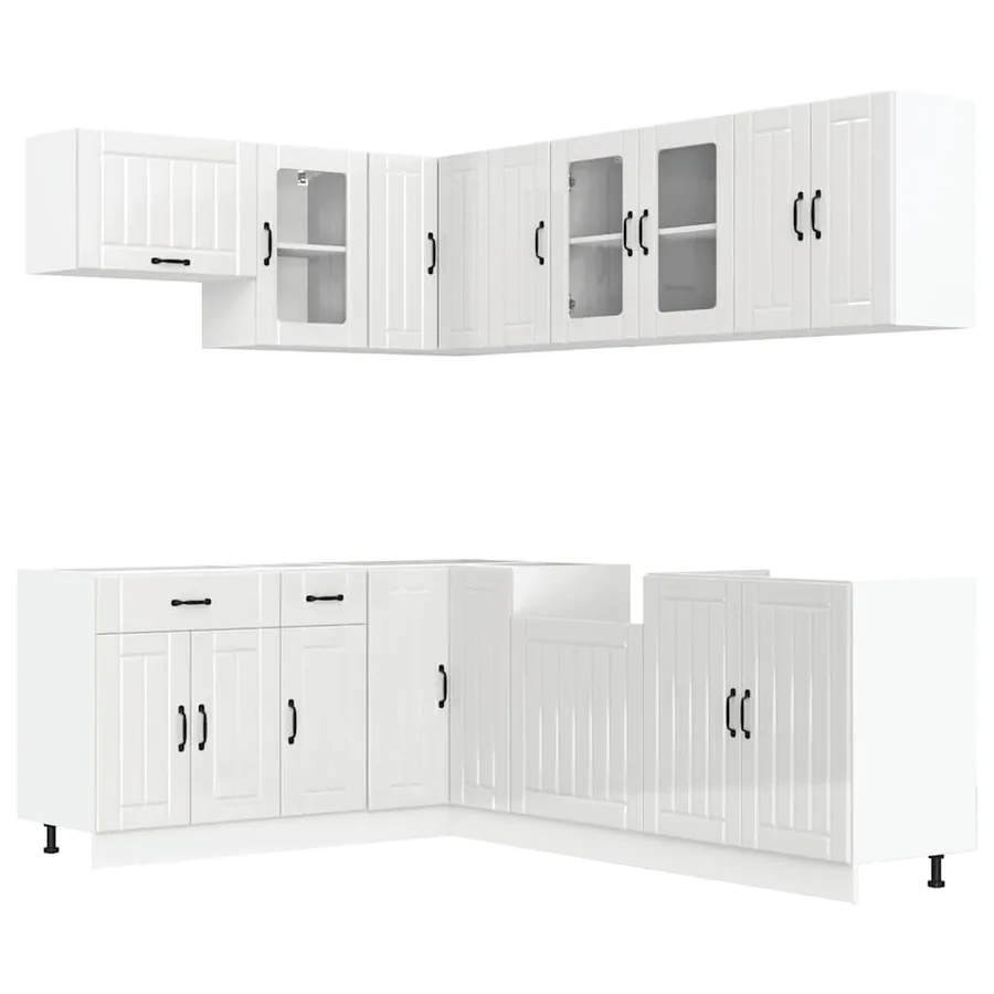 Ensemble d'armoires de cuisine 11 pcs Lucca bois d'ingénierie - 2